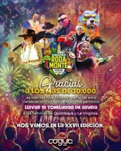 Más de 30.000 asistentes se unieron al Festival del Rodamonte y permitieron llevar 15 toneladas de ayudas humanitarias
