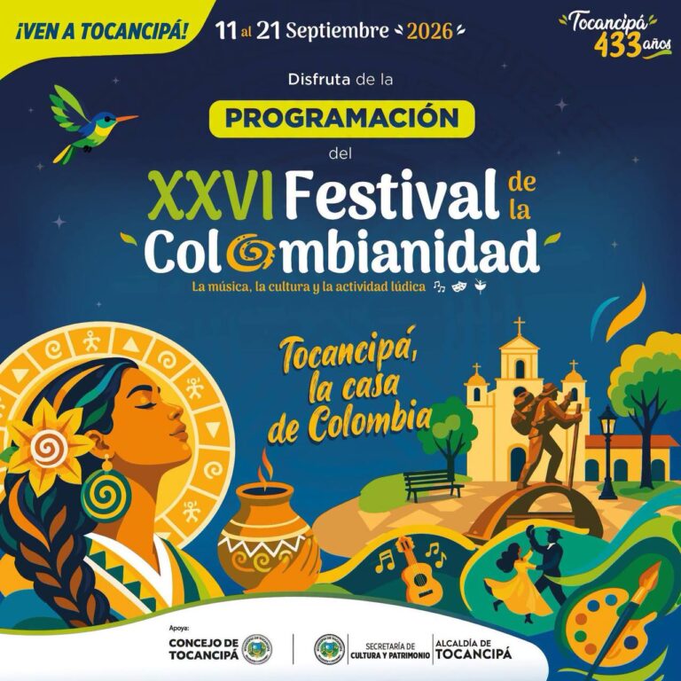 Tocancipá se prepara para recibir a Colombia en el XXVI Festival de la Colombianidad 2026