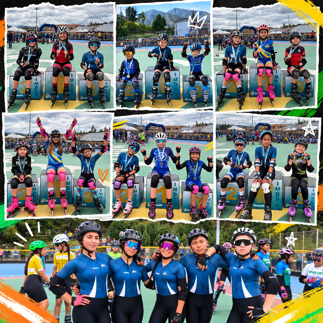 Collage de Campeones del Patinaje
